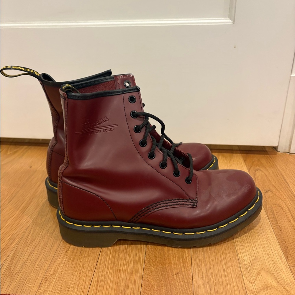 Dr. Martens Cherry Red Leather Boots